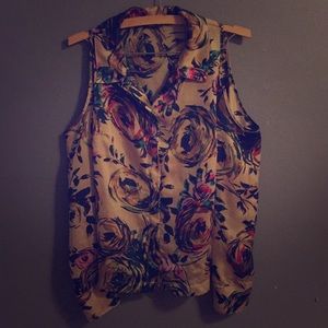 OPEN SHOULDER LS SILK BLOUSE